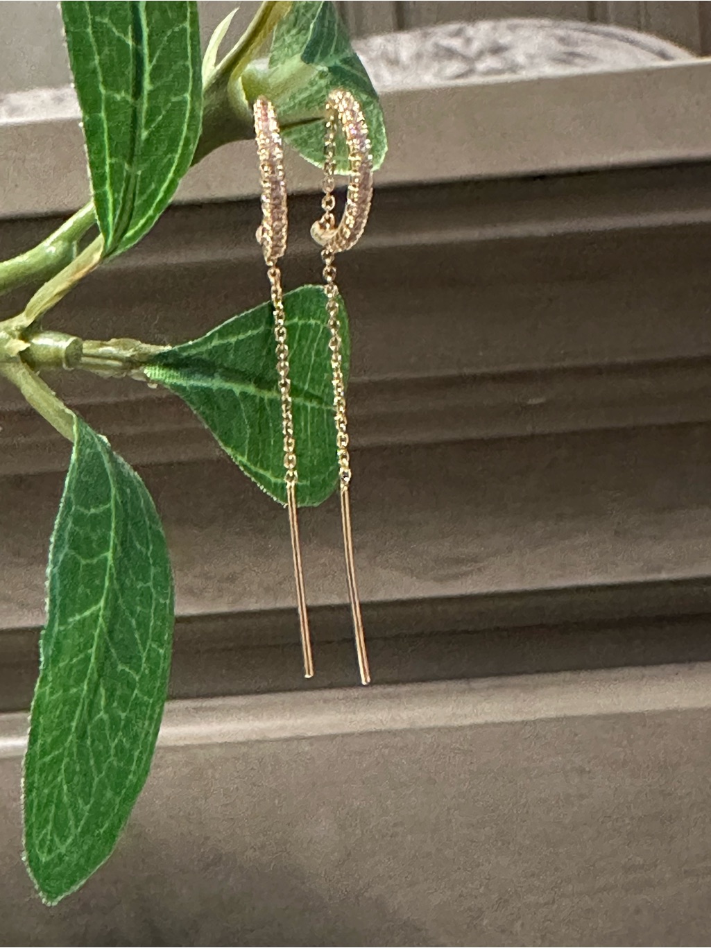 Thatch Lila Pav Threader Earrings - Gold — image 6 of 8